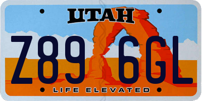 UT license plate Z896GL