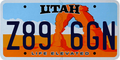 UT license plate Z896GN