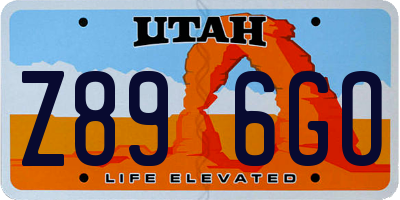 UT license plate Z896GO
