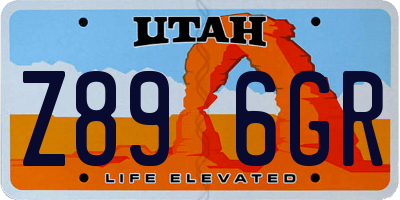 UT license plate Z896GR
