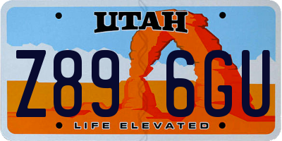 UT license plate Z896GU