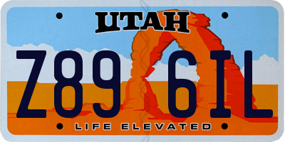 UT license plate Z896IL