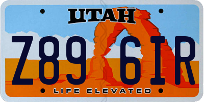 UT license plate Z896IR