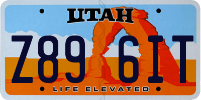 UT license plate Z896IT