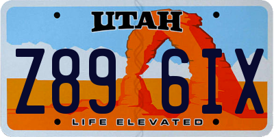 UT license plate Z896IX
