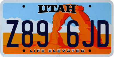 UT license plate Z896JD
