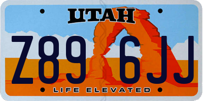 UT license plate Z896JJ