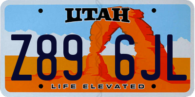 UT license plate Z896JL