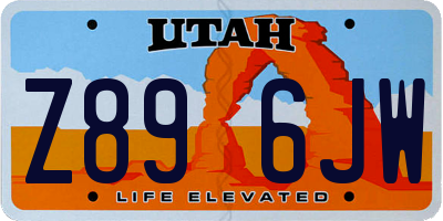UT license plate Z896JW