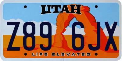 UT license plate Z896JX