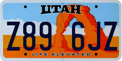 UT license plate Z896JZ