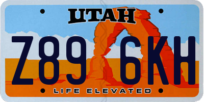 UT license plate Z896KH