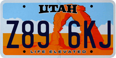 UT license plate Z896KJ