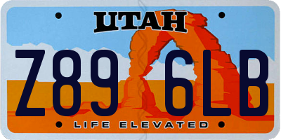 UT license plate Z896LB