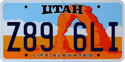 UT license plate Z896LI