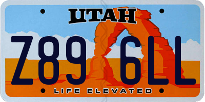 UT license plate Z896LL