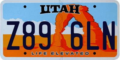 UT license plate Z896LN