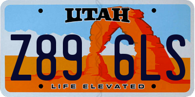 UT license plate Z896LS