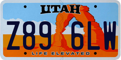 UT license plate Z896LW