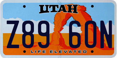 UT license plate Z896ON
