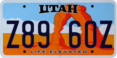 UT license plate Z896OZ
