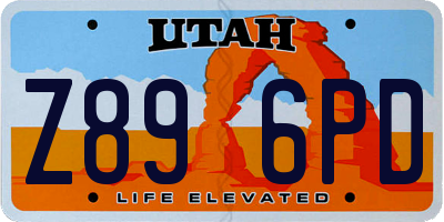 UT license plate Z896PD