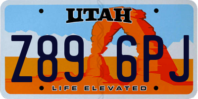 UT license plate Z896PJ