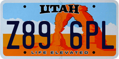 UT license plate Z896PL