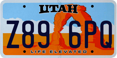 UT license plate Z896PQ