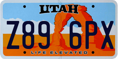 UT license plate Z896PX