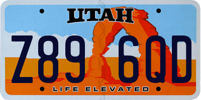 UT license plate Z896QD
