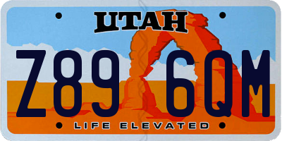 UT license plate Z896QM