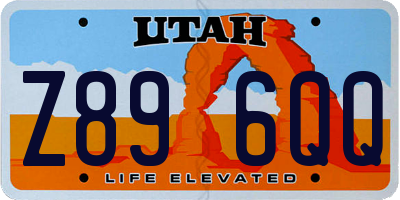 UT license plate Z896QQ