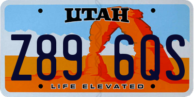 UT license plate Z896QS