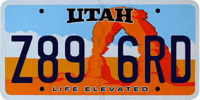 UT license plate Z896RD