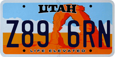 UT license plate Z896RN