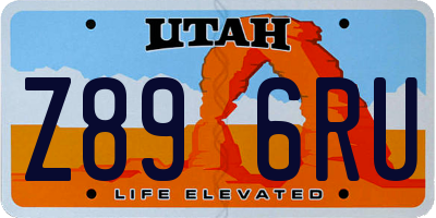 UT license plate Z896RU