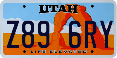 UT license plate Z896RY