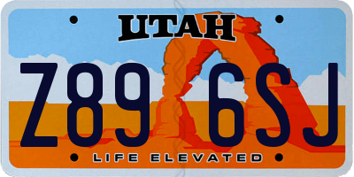 UT license plate Z896SJ