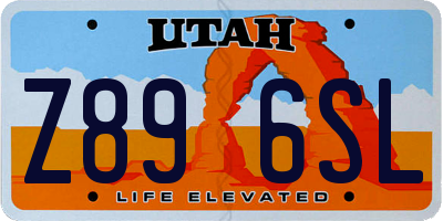 UT license plate Z896SL