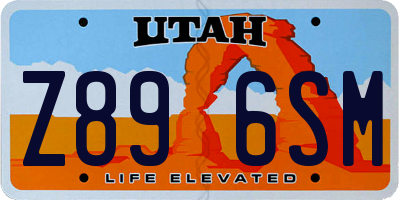 UT license plate Z896SM