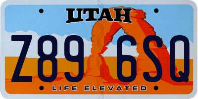 UT license plate Z896SQ