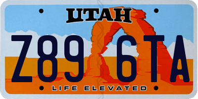 UT license plate Z896TA