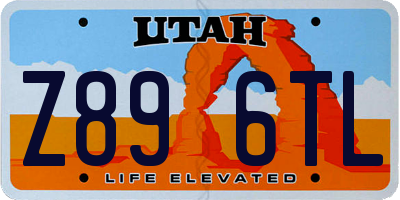 UT license plate Z896TL