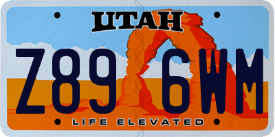 UT license plate Z896WM