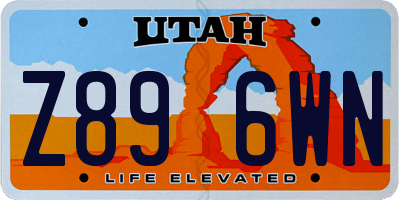UT license plate Z896WN