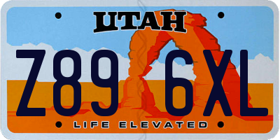 UT license plate Z896XL