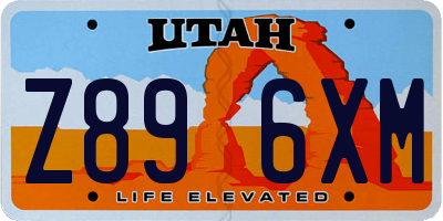 UT license plate Z896XM