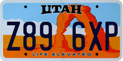 UT license plate Z896XP