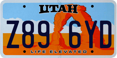 UT license plate Z896YD